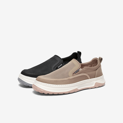 百思图2023夏季新款商场同款休闲布鞋厚底乐福鞋男休闲鞋X2911BM3