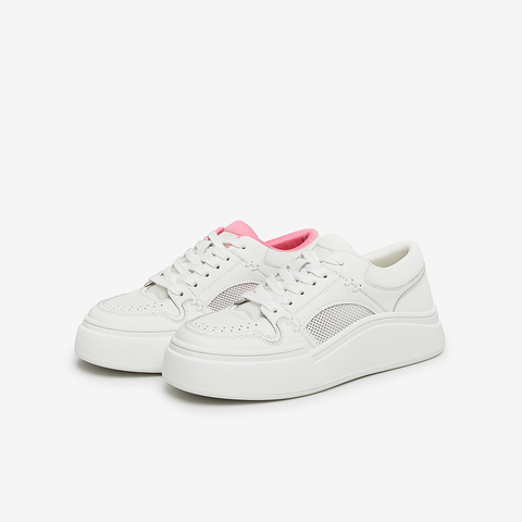 百思图2023秋季新款商场同款时尚运动板鞋厚底女休闲鞋IB712CM3