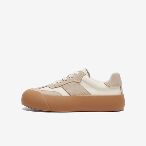 百思图2023秋季新款时髦运动休闲德巡鞋板鞋厚底女休闲鞋ICG77CM3