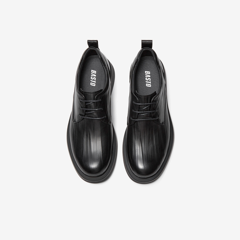 百思图2023秋季新款商场同款时尚正装通勤厚底男休闲皮鞋EJA02CM3