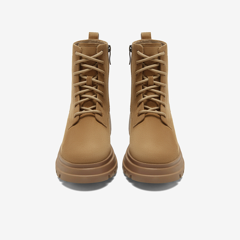 百思图2023冬季新款商场同款时髦休闲马丁靴粗跟女短靴VWB05DD3