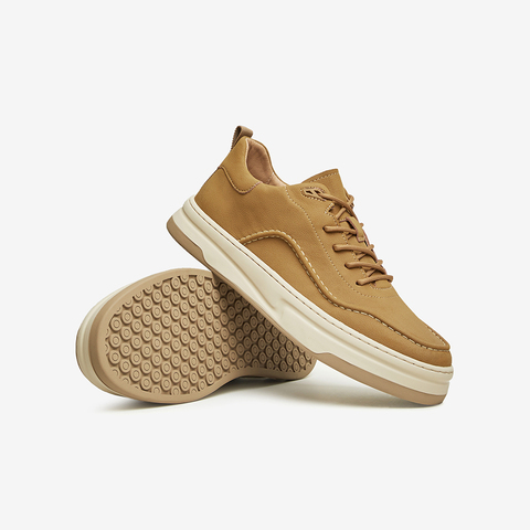 百思图2023冬季新款时尚简约运动休闲板鞋厚底男休闲鞋EIB01DM3