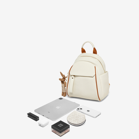 百思图2023秋季新款商场同款时髦休闲大容量双肩包女X3049CX3