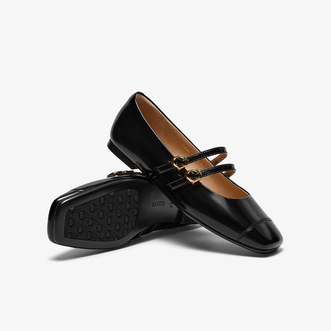 百思图2023秋季新款商场同款时尚法式玛丽珍鞋方跟女单鞋TIK45CQ3