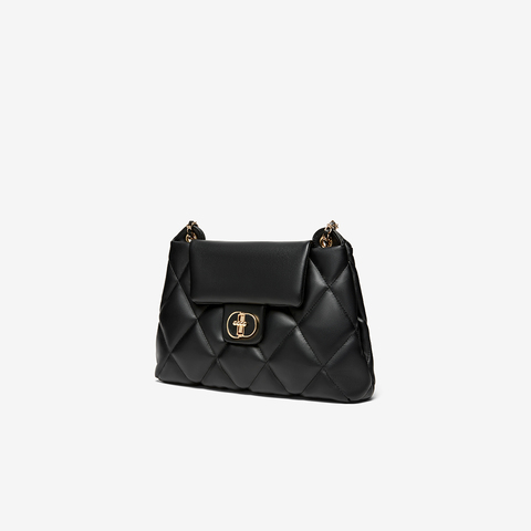 百思图2023冬季新款时尚简约菱格腋下包单肩包女X3270DX3