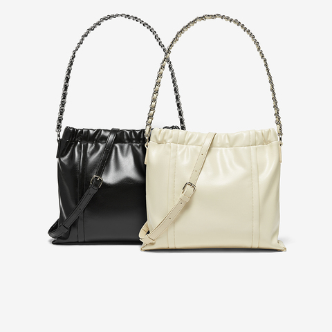 百思图2023冬季新款时尚简约休闲托特包单肩包女X3269DX3