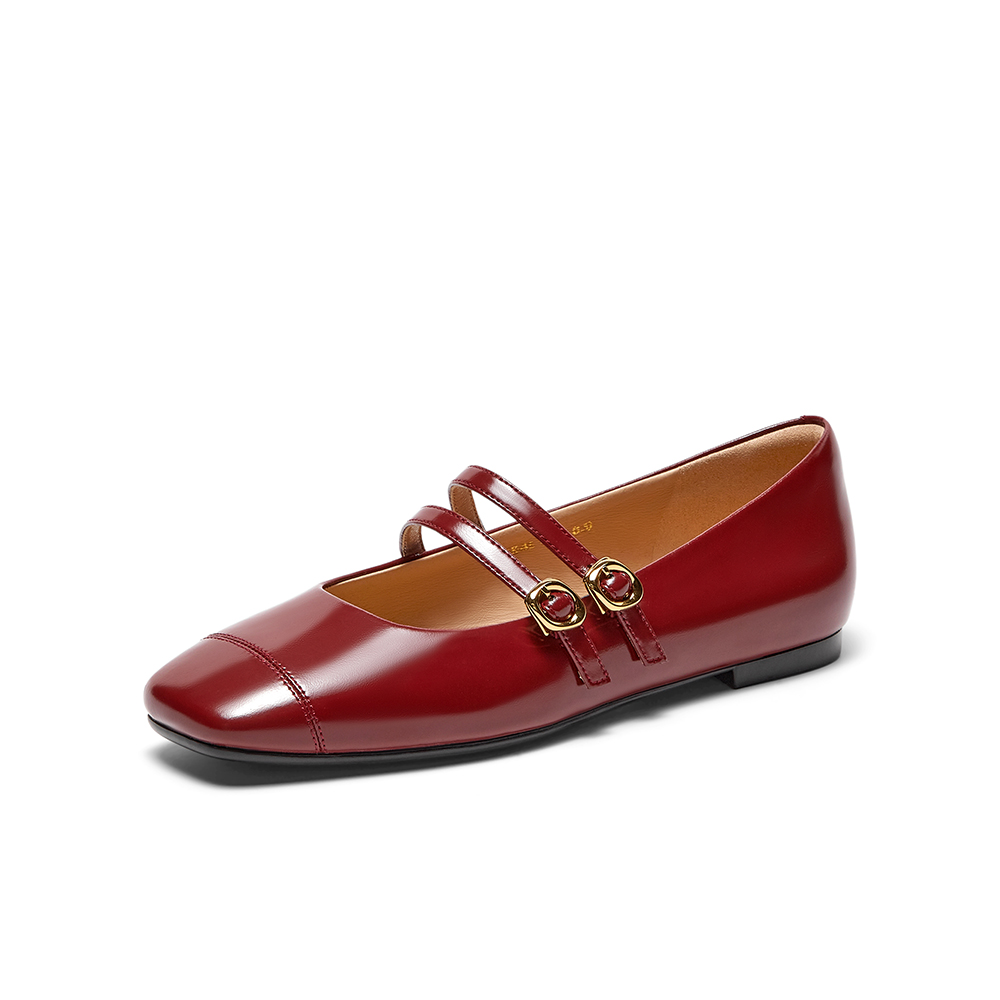 百思图2023秋季新款商场同款时尚法式玛丽珍鞋方跟女单鞋TIK45CQ3