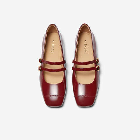 百思图2023秋季新款商场同款时尚法式玛丽珍鞋方跟女单鞋TIK45CQ3