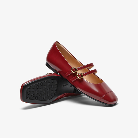 百思图2023秋季新款商场同款时尚法式玛丽珍鞋方跟女单鞋TIK45CQ3