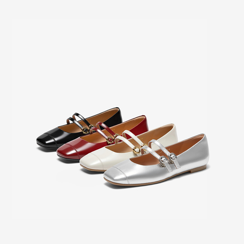 百思图2023秋季新款商场同款时尚法式玛丽珍鞋方跟女单鞋TIK45CQ3