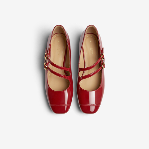 百思图2024春季新款时髦复古法式玛丽珍鞋粗跟圆头女单鞋WQG40AQ4