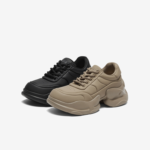 百思图2024春季新款时髦街头休闲老爹鞋厚底圆头女休闲鞋A2375AM4