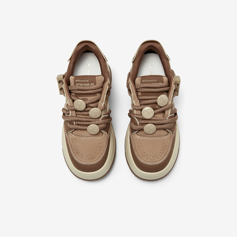 百思图2023春季新款时髦户外运动板鞋厚底女休闲鞋ND988AM4