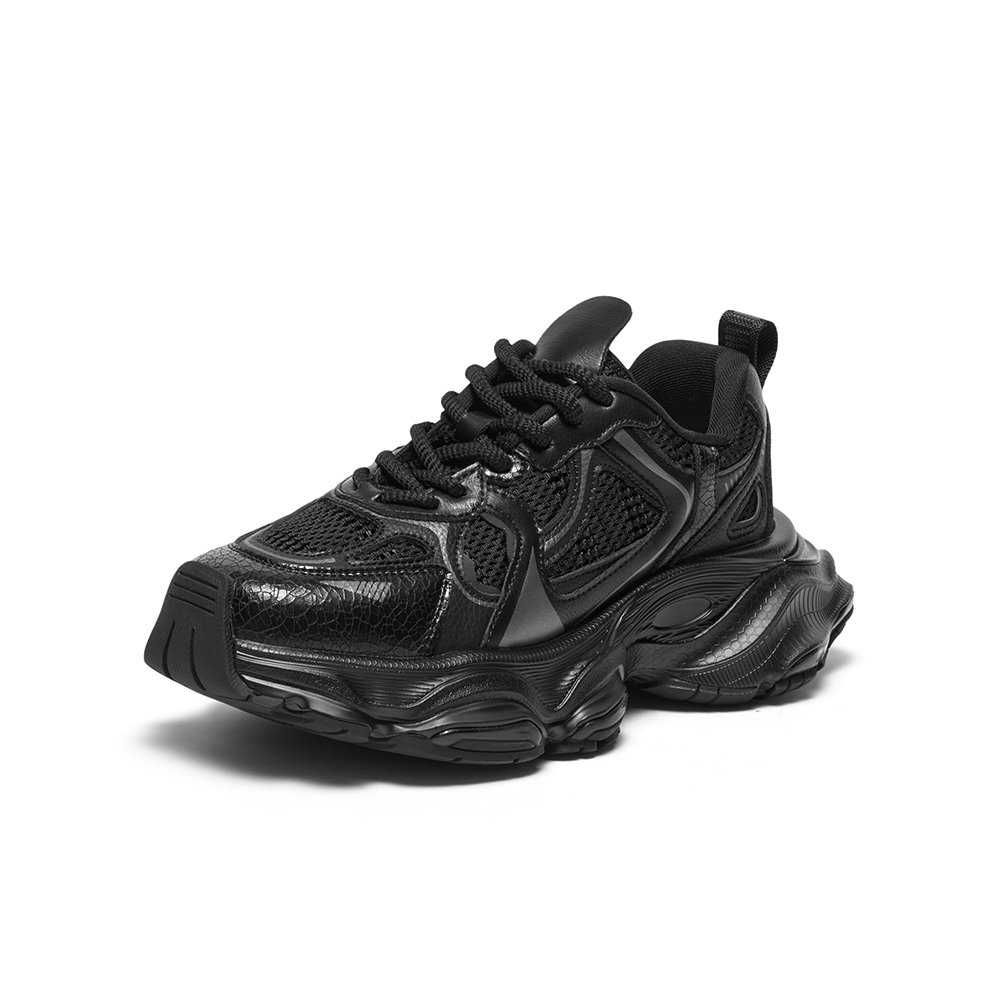 百思图2024春季新款时尚户外运动老爹鞋厚底女休闲鞋FD552AM4