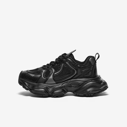 百思图2024春季新款时尚户外运动老爹鞋厚底女休闲鞋FD552AM4