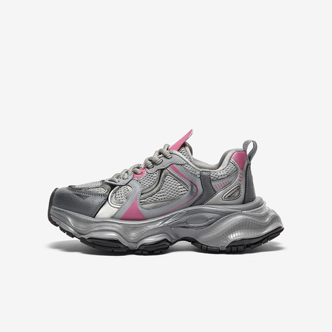 百思图2024春季新款时尚户外运动老爹鞋厚底女休闲鞋FD552AM4