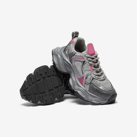 百思图2024春季新款时尚户外运动老爹鞋厚底女休闲鞋FD552AM4