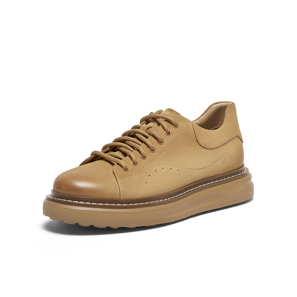 百思图2024春季新款商场同款时尚运动板鞋厚底男休闲鞋END01AM4