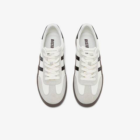 百思图2024春季新款商场同款复古运动德训鞋平跟男休闲鞋J2397AM4