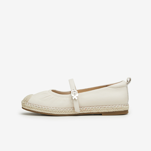 百思图2024春季新款时尚简约休闲玛丽珍鞋平跟方头女单鞋PB998AQ4