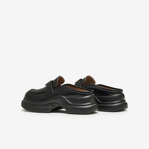 百思图2024夏季新款时尚休闲穆勒鞋粗跟圆头后空女凉鞋W7227BH4