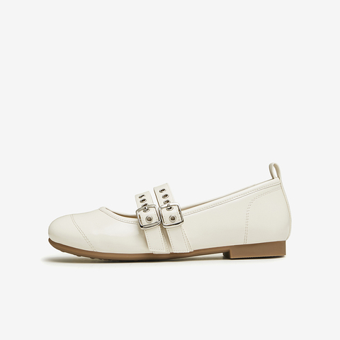 百思图2024春季新款时尚简约休闲玛丽珍鞋方跟浅口女单鞋TWQ27AQ4