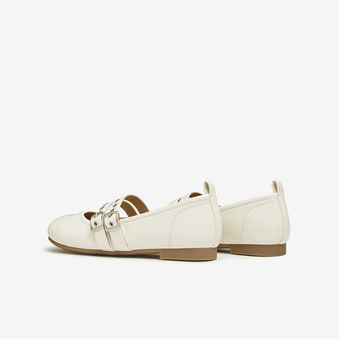 百思图2024春季新款时尚简约休闲玛丽珍鞋方跟浅口女单鞋TWQ27AQ4