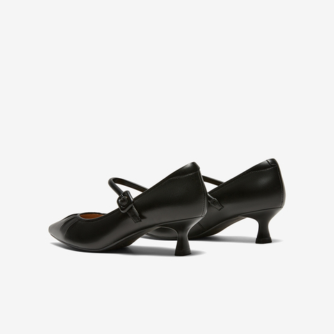 百思图2024春季新款商场同款时尚法式玛丽珍鞋细跟女单鞋RU843AQ4