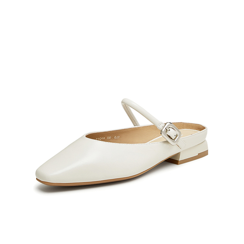 百思图2024夏季新款商场同款时髦户外穆勒拖粗跟女拖鞋TSQ08BH4