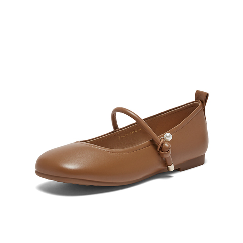 百思图2024春季新款商场同款简约法式玛丽珍鞋圆头女单鞋TP426AQ4