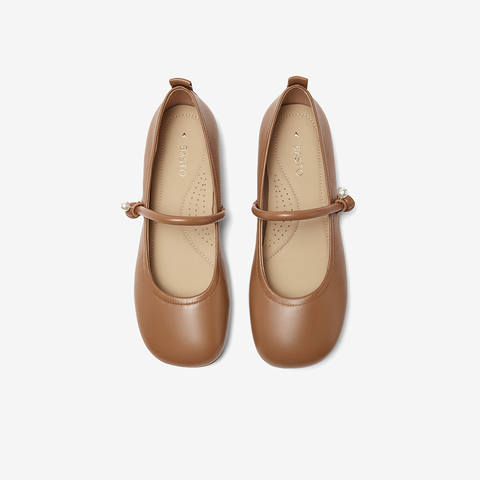 百思图2024春季新款商场同款简约法式玛丽珍鞋圆头女单鞋TP426AQ4