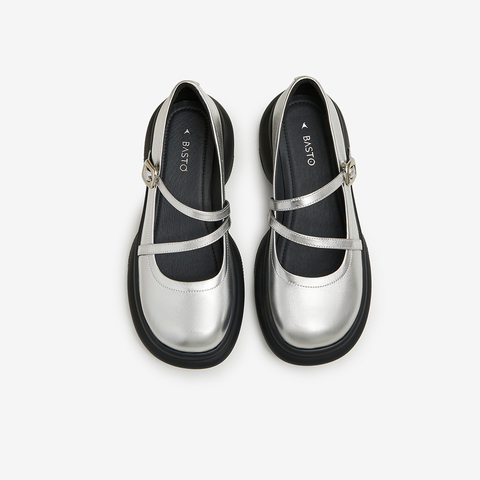 百思图2024春季新款商场同款时尚休闲玛丽珍粗跟女单鞋TQ322AQ4