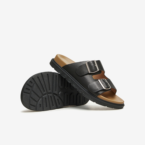 百思图2024夏季新款时尚简约休闲运动一字拖平跟女拖鞋Y4226BT4