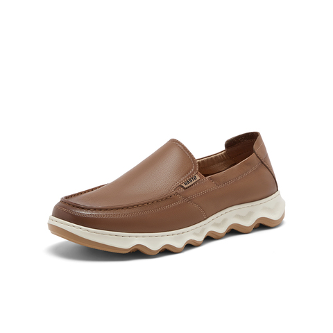 百思图2024春季新款商场同款时尚通勤乐福鞋男休闲皮鞋DAKC5AM4