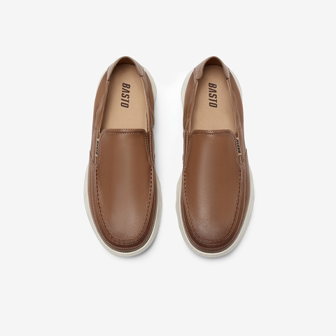 百思图2024春季新款商场同款时尚通勤乐福鞋男休闲皮鞋DAKC5AM4