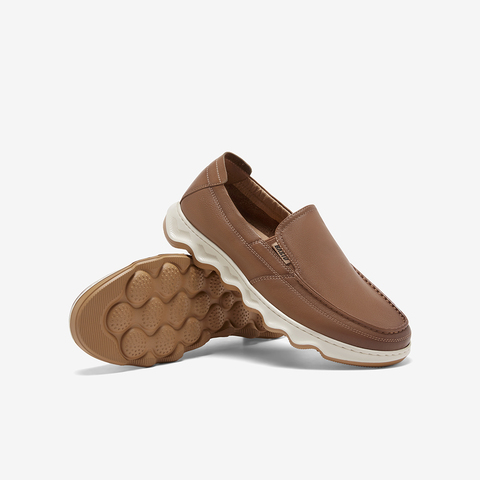 百思图2024春季新款商场同款时尚通勤乐福鞋男休闲皮鞋DAKC5AM4