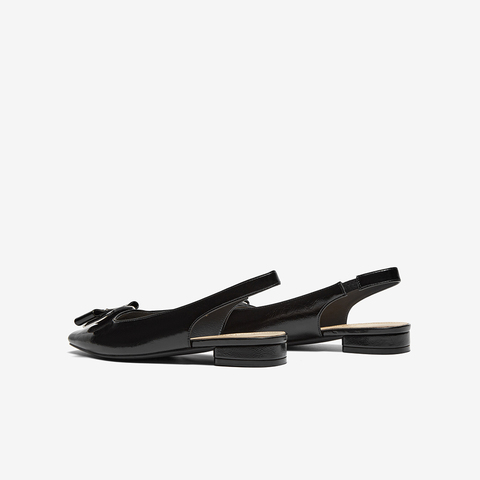 百思图2024夏季新款商场同款金属扣尖头粗跟后空女凉鞋M3235BH4