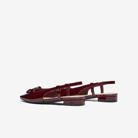 百思图2024夏季新款时尚潮流金属扣尖头粗跟后空女凉鞋M3236BH4