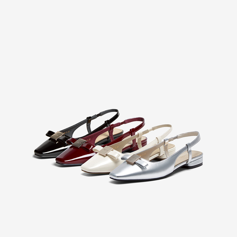 百思图2024夏季新款时尚潮流金属扣尖头粗跟后空女凉鞋M3236BH4