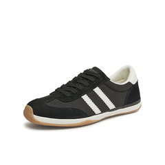 百思图2024夏季新款时尚复古运动德训鞋平跟圆头男休闲鞋J2409BM4