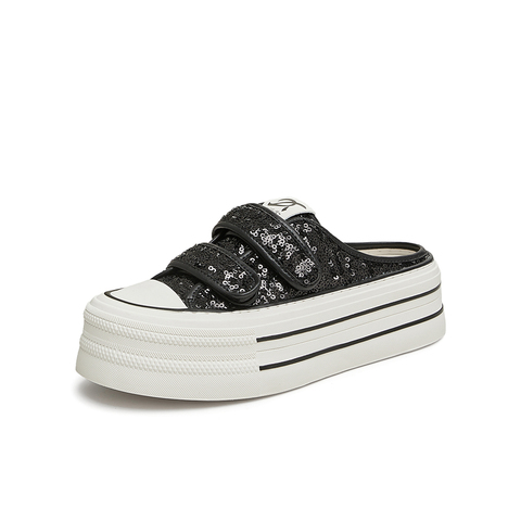 百思图2024夏季新款时尚运动休闲穆勒鞋厚底女拖鞋鞋I5716BH4