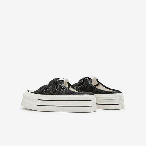 百思图2024夏季新款时尚运动休闲穆勒鞋厚底女拖鞋鞋I5716BH4