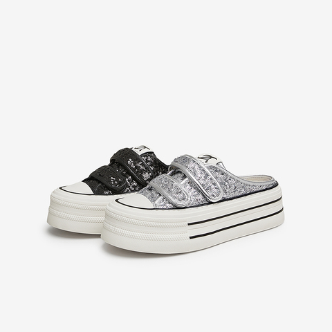 百思图2024夏季新款时尚运动休闲穆勒鞋厚底女拖鞋鞋I5716BH4