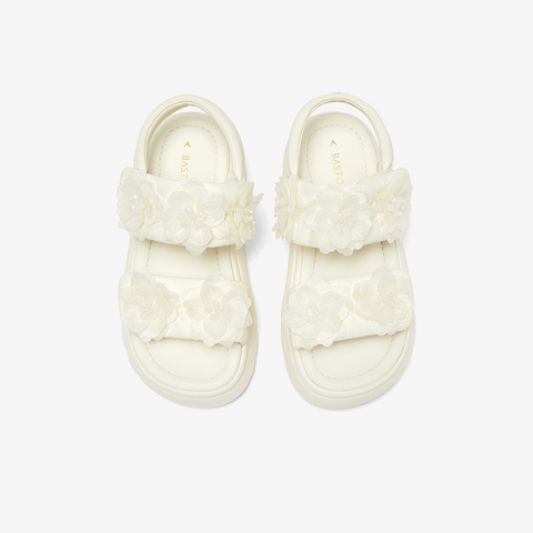 百思图2024夏季新款时尚休闲户外老爹运动凉厚底女凉鞋X9221BL4