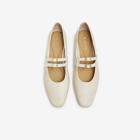 百思图2024秋季新款商场同款简约休闲玛丽珍方跟女单鞋M1012CQ4