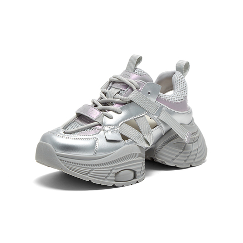 百思图2024秋季新款商场同款休闲老爹运动凉厚底女凉鞋A1688CH4