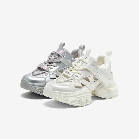 百思图2024秋季新款商场同款休闲老爹运动凉厚底女凉鞋A1688CH4