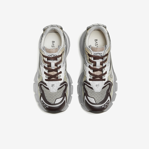 百思图2024秋季新款商场同款时髦街头老爹鞋厚底女休闲鞋X0281CM4