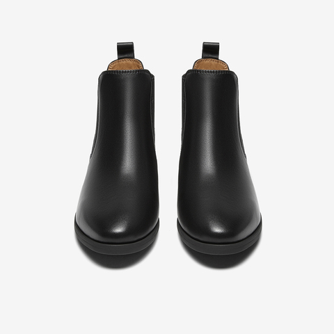 百思图2024冬季新款商场同款简约切尔西靴粗跟女短靴A1713DD4