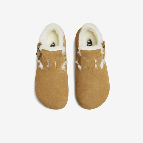 百思图2024冬季新款商场同款复古户外休闲勃肯鞋女单鞋BM309DM4